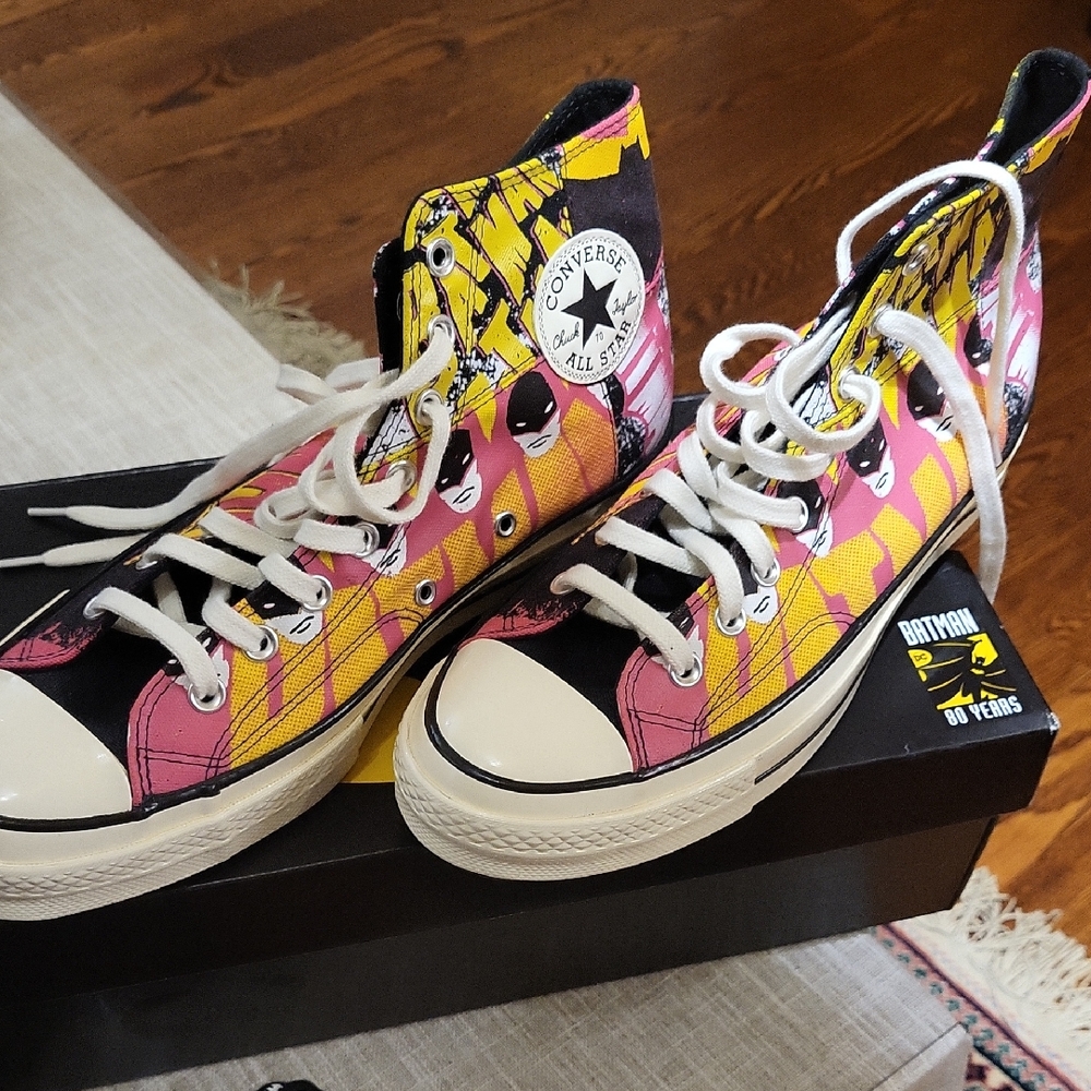 Converse Batman Graphic High-Tops - Pink, Yellow, Black